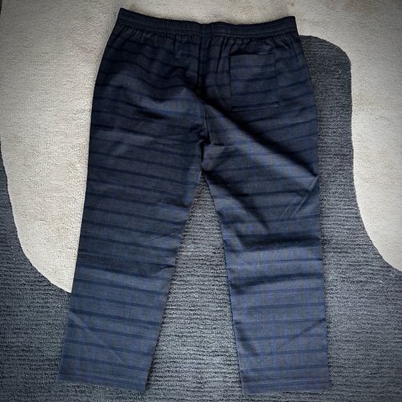 Jack & Jones Premium Men’s Trousers Pants in Charcoal Gray & Navy Blue Check - Picture 10 of 15